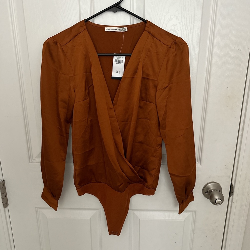 Abercrombie & Fitch Wrap-Front Bodysuit Top